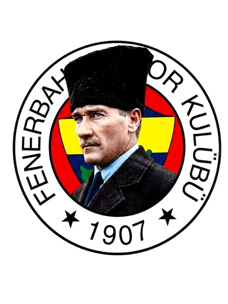 Fenerbahçe Atatürk Arma Büyük Sticker 40X50Cm Orijinal Lisanslı Ürün ürün görseli 1