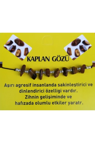 Berra Sifa Doğal Taş Ayarlanabilir Kaplan Gözü Taşı Bileklik ürün görseli 1