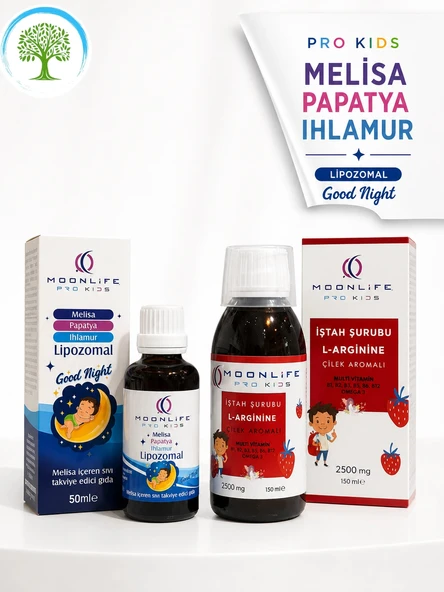 MooLife Pro Kids Good Night 50 ml  & MoonLife L-Arginine Çilek Aromalı İştah Şurubu 150 ml ürün görseli 1