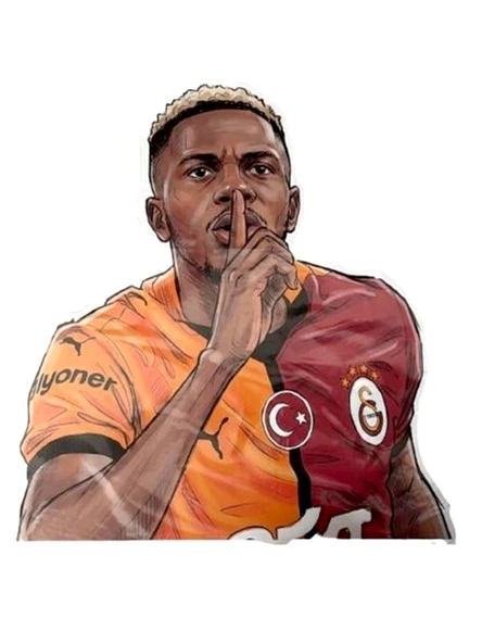 Galatasaray Victor Osimhen Gol Sevinci Büyük Sticker 40X50Cm Orijinal Lisanslı Ürün ürün görseli 1