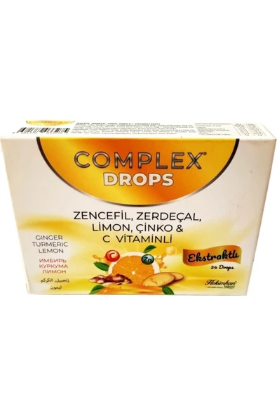 hekimhan bitkisel Zencefilli Limonlu C Vitaminli Bitkisel Boğaz Pastili Drops ürün görseli 1