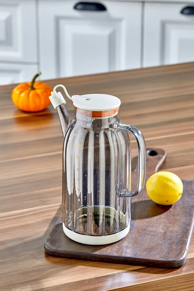 Cooker 1.1 Litre Borosilikat Cam Yağlık ve Sirkelik Zeytinyağ Şişesi Şeffaf CKR4535 ürün görseli 1