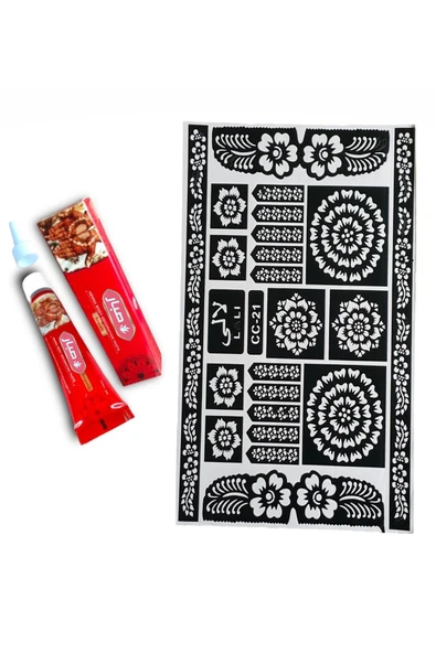 Berra Sifa Hint Kınası Kırmızı 20 Gr. Tüp & Berra Kına Deseni Cc-21 ürün görseli 1