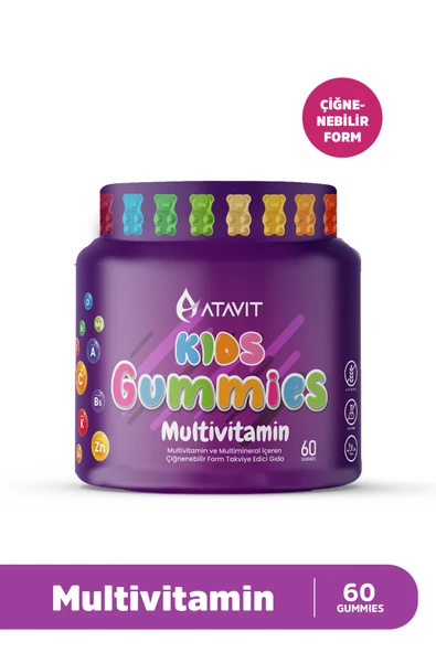 ATAVİT Gummies Multivitamin KIDS 60 Çiğnenebilir Form ürün görseli 1