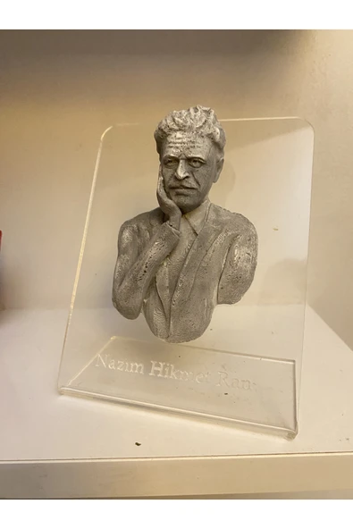 nazımpleksi Nazım Hikmet Özel Tasarım Ayaklı^3d Büst ürün görseli 1