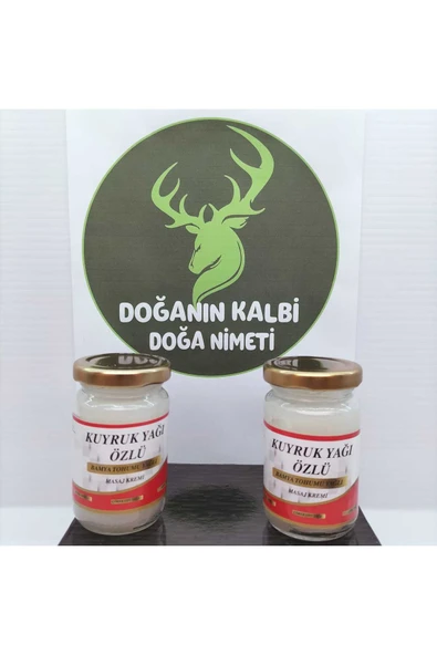 DOĞA NİMETİ Kuyruk Yağı Kremi 2 ADET Bamya Tohumu Yağı %100 Doğal Güçlendirilmiş Özel Formül Saf ve Doğal ürün görseli 1