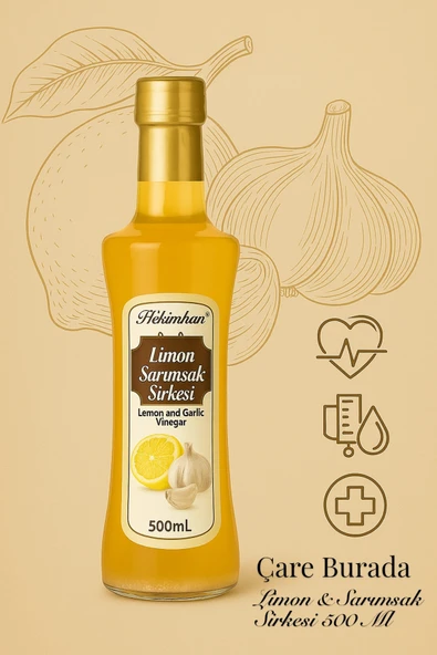 hekimhan bitkisel Limon Sarımsak Sirkesi 500 ml ürün görseli 1