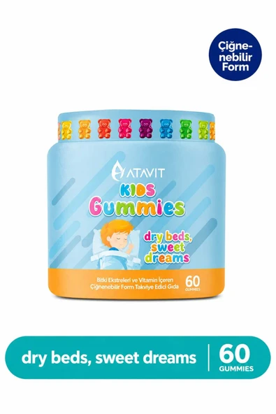 ATAVİT KİDS DRY BEDS SWEET GUMMIES 60 ADET ürün görseli 1