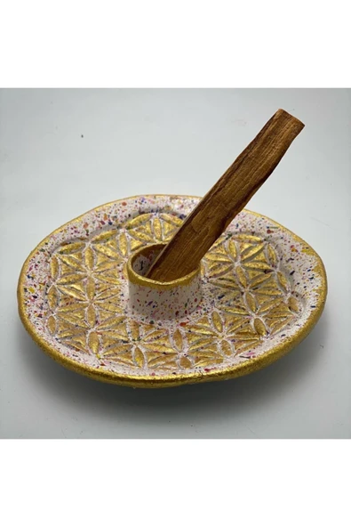 Vivusin El Yapımı Yaşam Çiçeği Seramik Palo Santo Tütsülük The Color Of Love  Hediyelik Kutusunda ürün görseli 1
