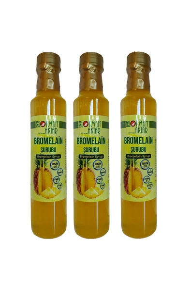 DVD Lokman Aktar Bromelain Şurubu, Katkısız, 250ml 3 Adet, ürün görseli 1