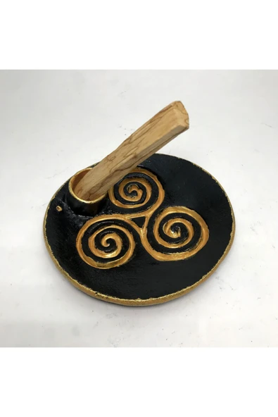 Vivusin Sarmal Palo Santo Tütsü Hediyeli Seramik Tütsülük El Yapımı Siyah Altın ürün görseli 1