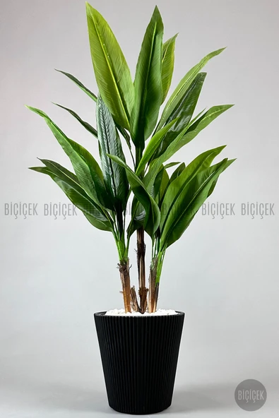 BİÇİÇEK Luna Saksı 37 Cm Si̇yah - Resim 3