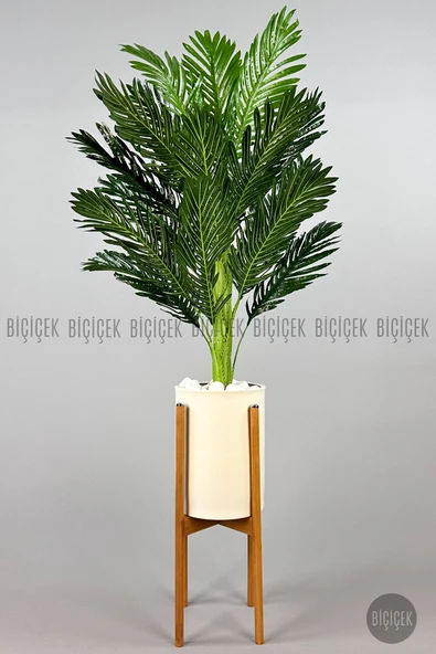 BİÇİÇEK Areka Ağaci 150 Cm Krem Metal Ayakli Saksıda Tek Gövdeli̇ ürün görseli 1