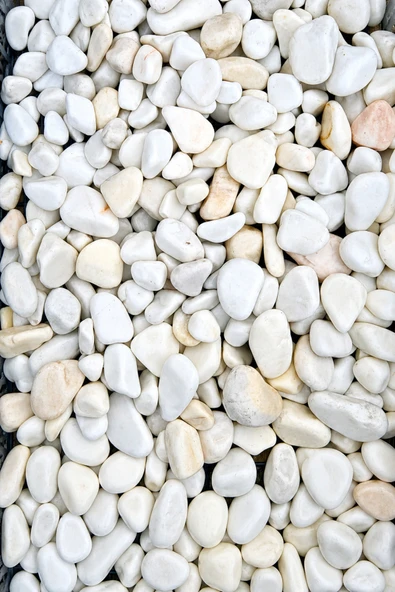 BİÇİÇEK 3 Kg Dekorati̇f Beyaz Tas 2 Cm Tamburlanmis ürün görseli 1