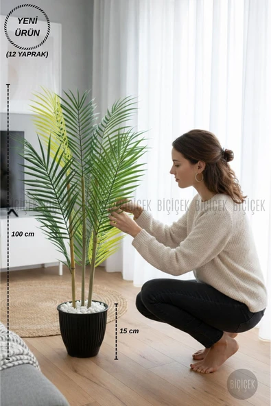 BİÇİÇEK 100 Cm Areka Ağaci 3 Gövdeli̇ ürün görseli 1