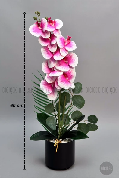 BİÇİÇEK Yapay Phalaenopsi̇s Pembe Orki̇de 60 Cm ürün görseli 1