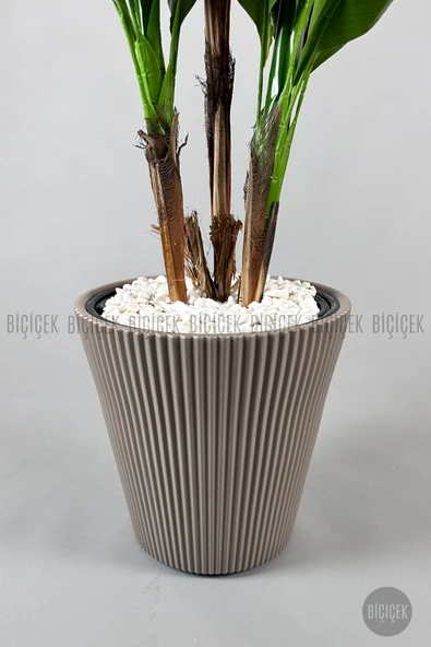 BİÇİÇEK Luna Saksı 37 Cm Mocha - Resim 5