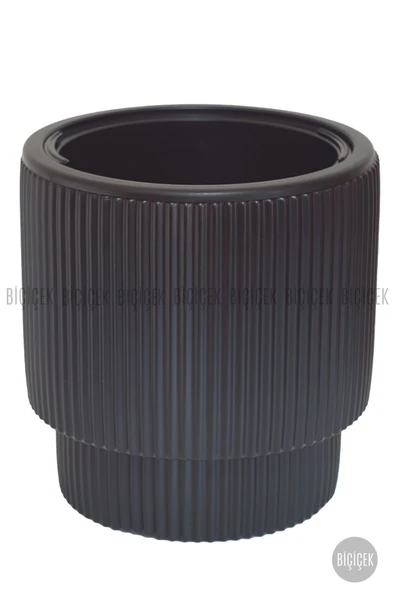 BİÇİÇEK Vega Saksı 32 Cm Si̇yah - Resim 7