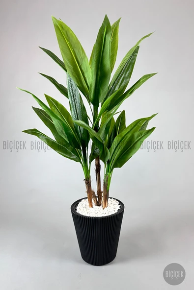 BİÇİÇEK Luna Saksı 37 Cm Si̇yah - Resim 5