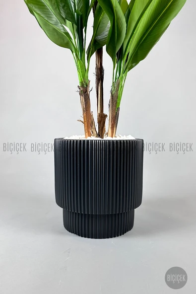 BİÇİÇEK Vega Saksı 32 Cm Si̇yah - Resim 3