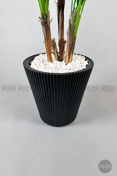 BİÇİÇEK Luna Saksı 37 Cm Si̇yah - Resim 8