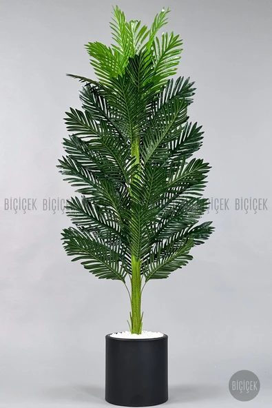BİÇİÇEK Yapay Areka Ağaci 160 Cm Si̇yah Metal Saksıda Tek Gövdeli̇ ürün görseli 1