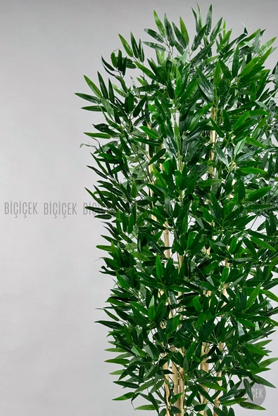 BİÇİÇEK Yapay Bambu Ağacı 170cm Geoit Hasır Saksıda - Resim 4