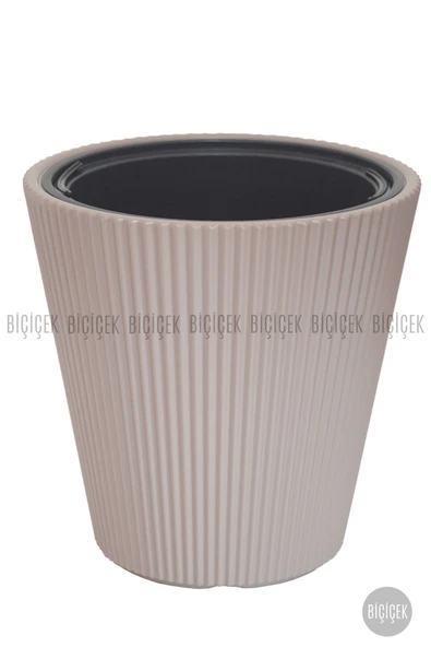BİÇİÇEK Luna Saksı 37 Cm Mocha - Resim 4