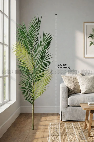 BİÇİÇEK Yedek Areka Dalı 130cm 8 Yaprak Ve 2kg Dekorati̇f Taş ürün görseli 1