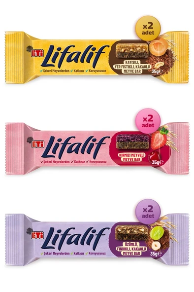 Lifalif Meyve Bar Deneme Paketi (6 Adet) ürün görseli 1