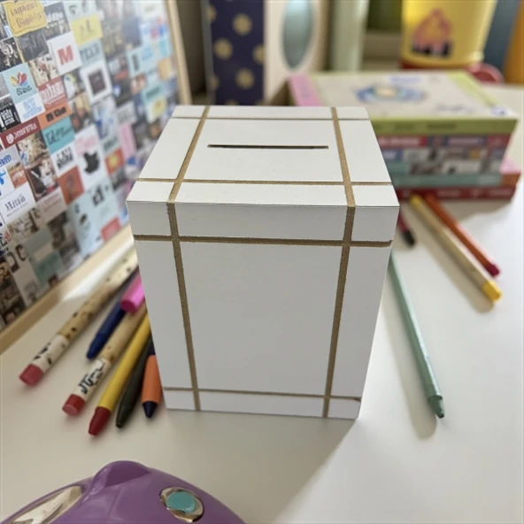 Ahşap Kumbara Dekoratif Kutu Bahşiş Kutusu Tipbox Montessori Eğitim ürün görseli 1