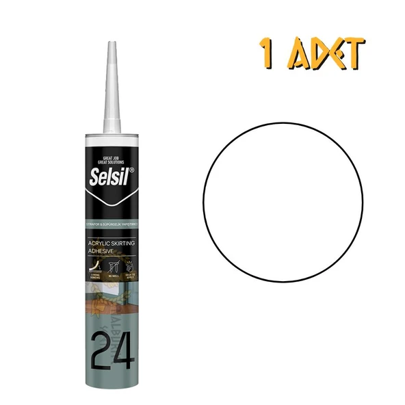 Selsil Strafor Süpürgelik Montaj Yapıştırıcı Sıvı Çivi 300 ml. - 1 Adet ürün görseli 1