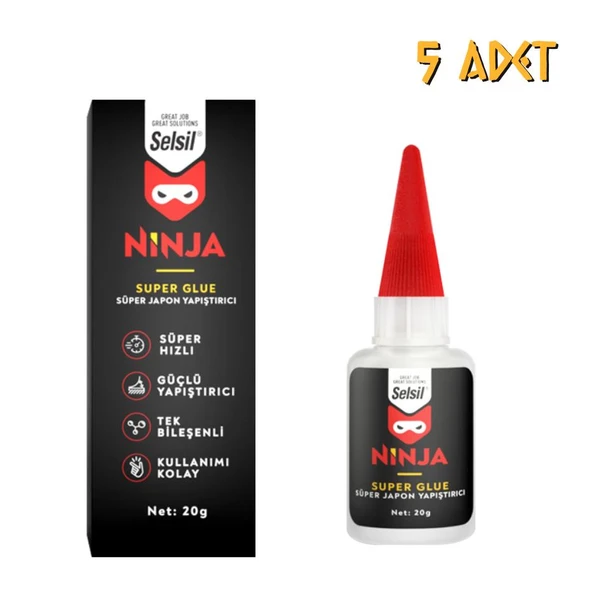 Selsil Ninja Genel Amaçlı Japon Yapıştırıcı 20 gr. - 5 Adet ürün görseli 1