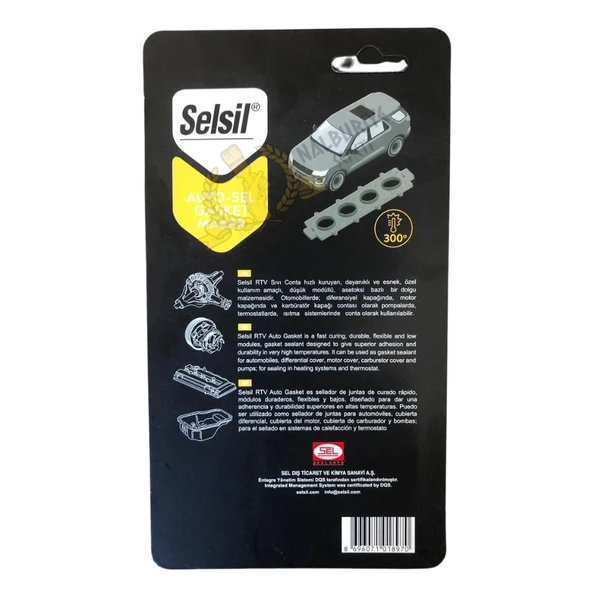 Selsil Oto Sıvı Conta SİYAH 85 gr. - Resim 2