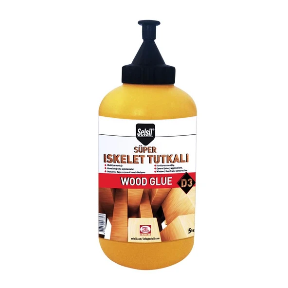 Selsil D3 Ahşap İskelet Tutkalı BEYAZ 500 gr. ürün görseli 1