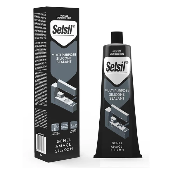 Selsil Genel Amaçlı Tüp Silikon BEYAZ 50 ml. ürün görseli 1