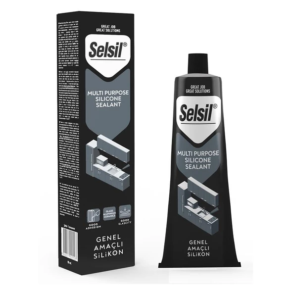 Selsil Genel Amaçlı Tüp Silikon ŞEFFAF 50 ml. ürün görseli 1