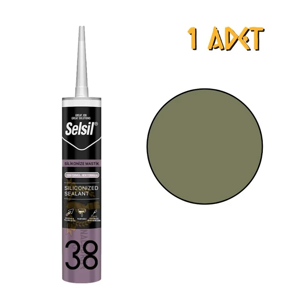 Selsil Silikonize Mastik BRONZ-ŞAMPANYA 500 gr. - 1 Adet ürün görseli 1