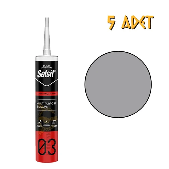 Selsil Genel Amaçlı Silikon ALÜMİNYUM 322 gr. - 5 Adet ürün görseli 1