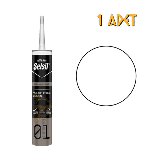 Selsil Genel Amaçlı Silikon BEYAZ 280 gr. - 1 Adet ürün görseli 1