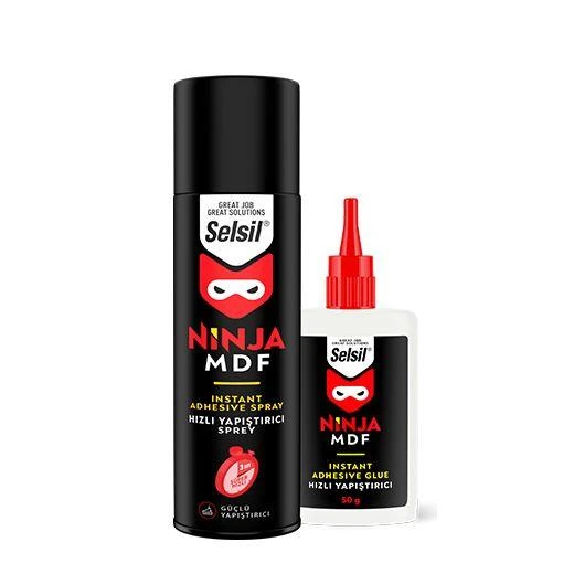 Selsil Çift Komponentli MDF Hızlı Yapıştırıcı Sprey 400 ml. ürün görseli 1