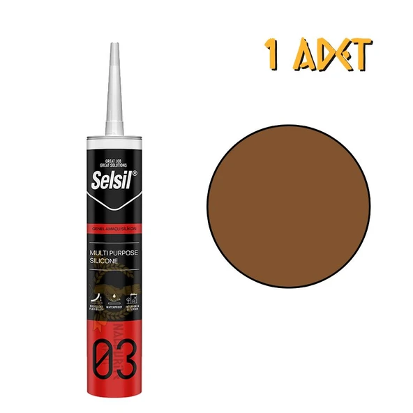 Selsil Genel Amaçlı Silikon ALTIN MEŞE 322 gr. - 1 Adet ürün görseli 1