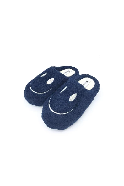 Shoemio Smiley Lacivert Kadın Ev Terliği - Resim 2
