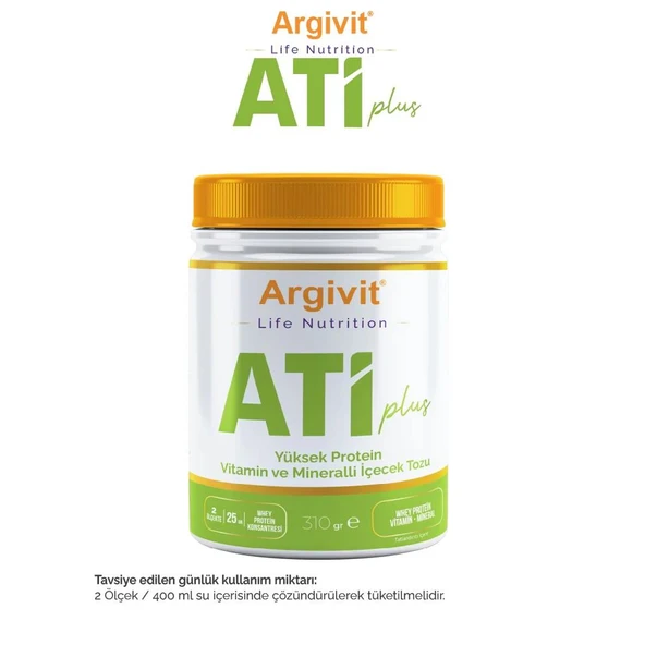 Argivit Ati Plus Yüksek Protein Vitamin ve Mineralli İçecek Tozu 310 gr ürün görseli 1