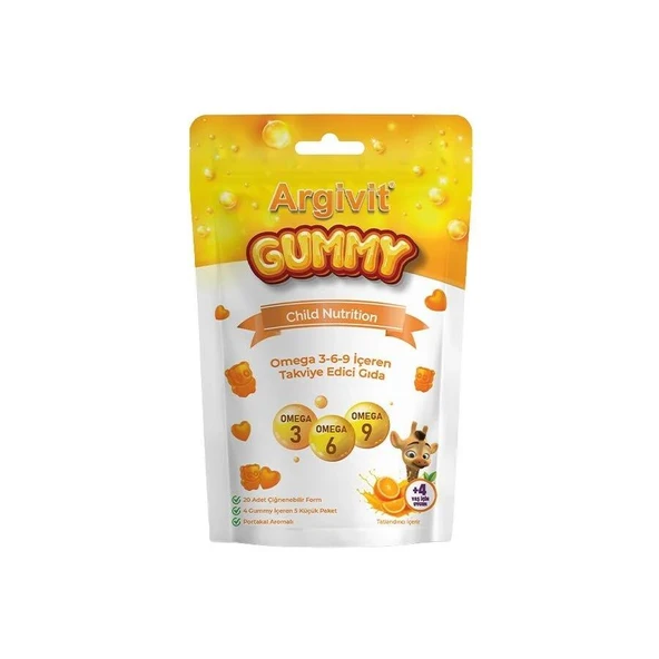 Argivit Gummy Child Nutrition Omega 3 20 Gummies ürün görseli 1