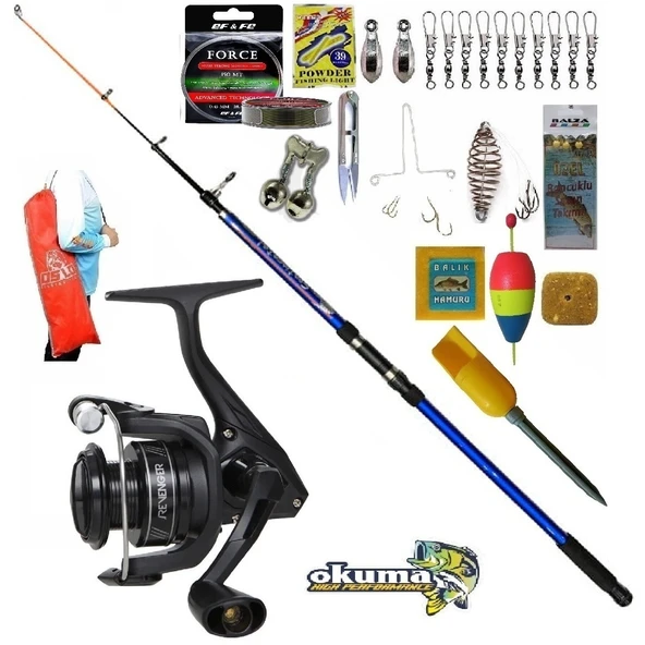 Okuma Revenger Rv-8000A 420cm 50-100gr Continental Profesyonel Sazan Kıyı Olta Takımı Seti ürün görseli 1