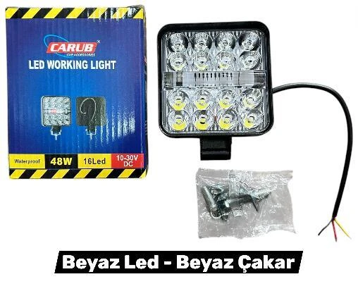 Mini lamba 10-30V Beyaz-Beyaz Çakarlı ürün görseli 1