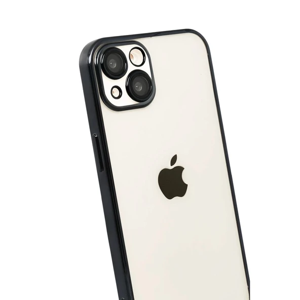 Apple İphone 15 Razer Lensli Silikon - Siyah - Resim 2