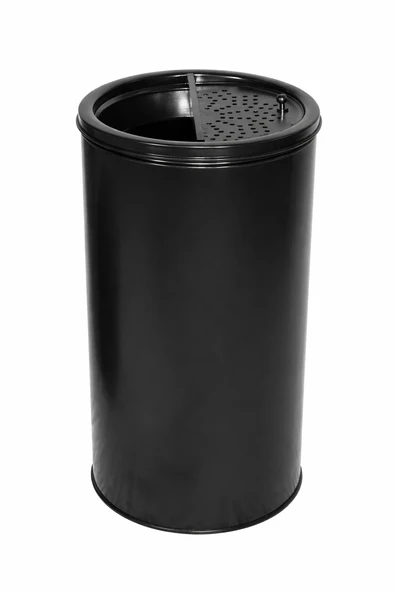 Metal Yarım Ağızlı Küllüklü Çöp Kovası (S-112) ürün görseli 1