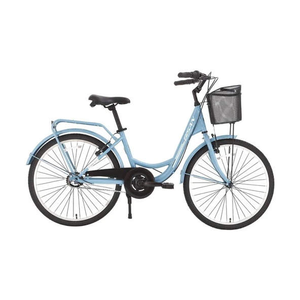 Sorrento Kadın Şehir Bisikleti 44CM V 28 Jant 3 Vites Bebe Mavi Silver ürün görseli 1